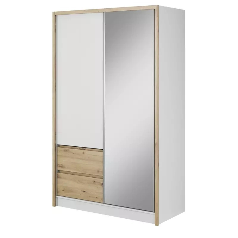 Szafa do salonu 130 cm biały dąb artisan MALTA