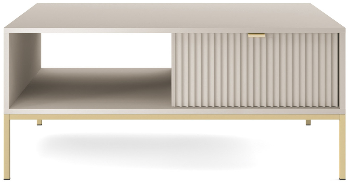 Mały stolik kawowy do salonu z szufladą AVANTI cashmere