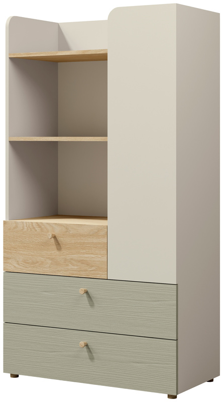 Niski regał z szufladami do pokoju młodzieżowego 80 cm YOKO