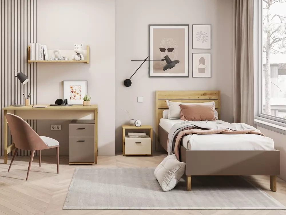 Nowoczesne meble młodzieżowe z biurkiem LENNY