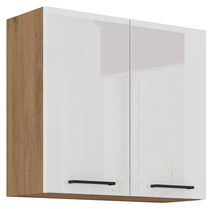 Szafka kuchenna wisząca 80 cm biały połysk VIKI