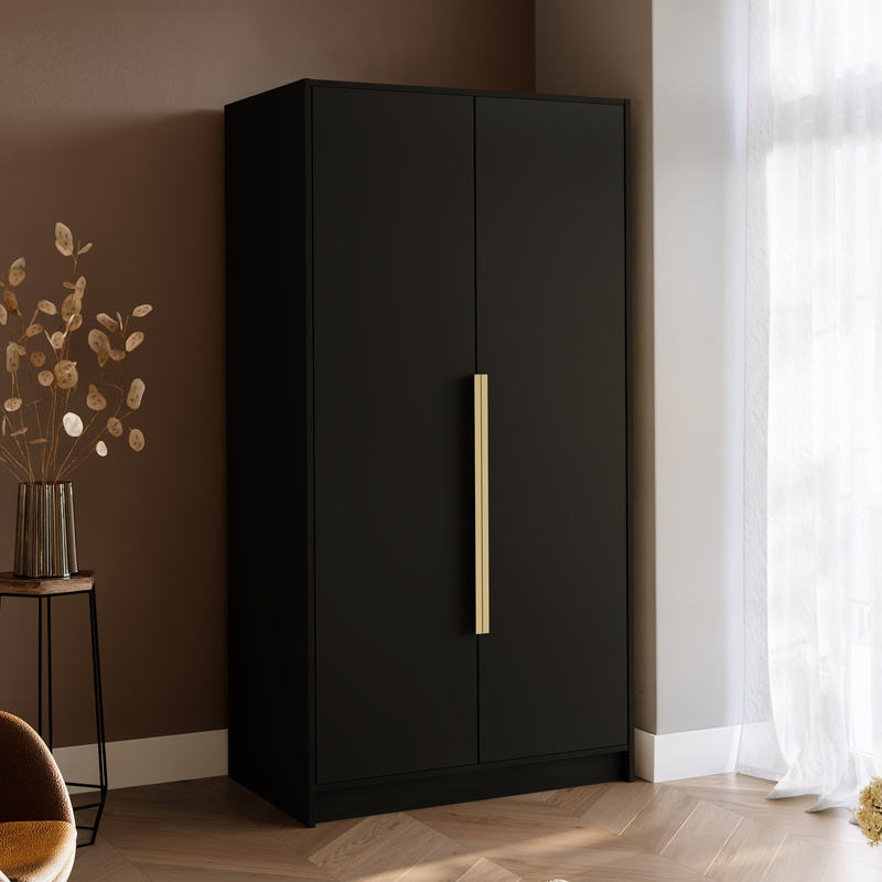 Wąska szafa 100 cm do pokoju z półkami LESTO dwudrzwiowa