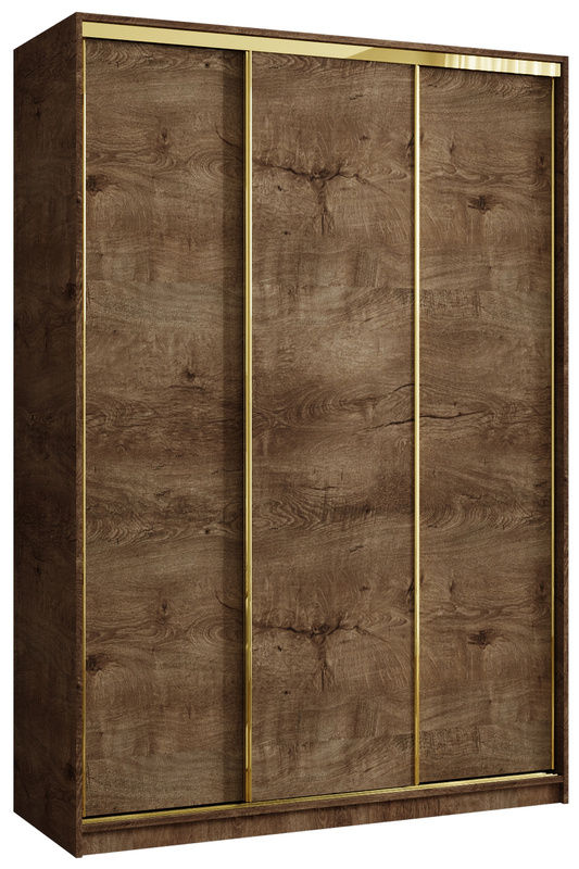 Szafa przesuwna do przedpokoju 150 cm GOLD NEW dąb lefkas