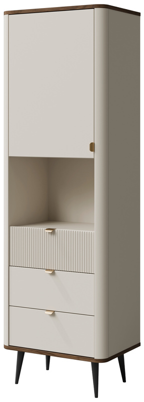 Nowoczesny regał z szufladami 60 cm do salonu MIREL