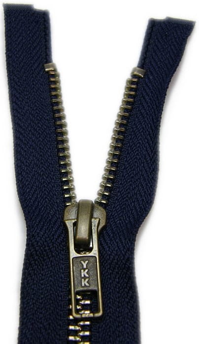 Zamek metalowy rozdzielczy/mosiądz Kolor Granatowy rozm. 60-80cm