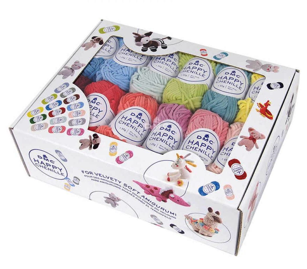 WŁÓCZKA DMC HAPPY CHENILLE ZESTAW 8143ASS - 25 kolorów .