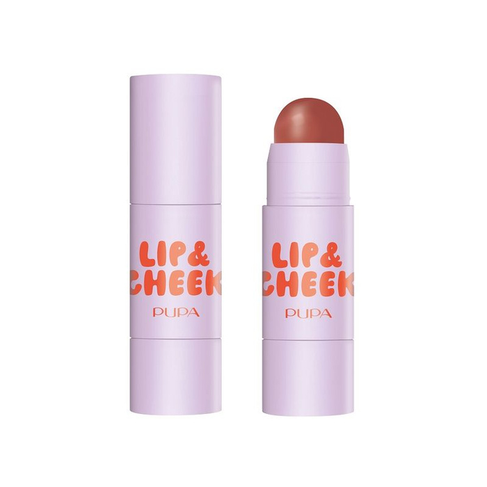 PUPA Milano LIP & CHEEK Róż i balsam do ust w sticku - 001 Hot cookie, 4 g