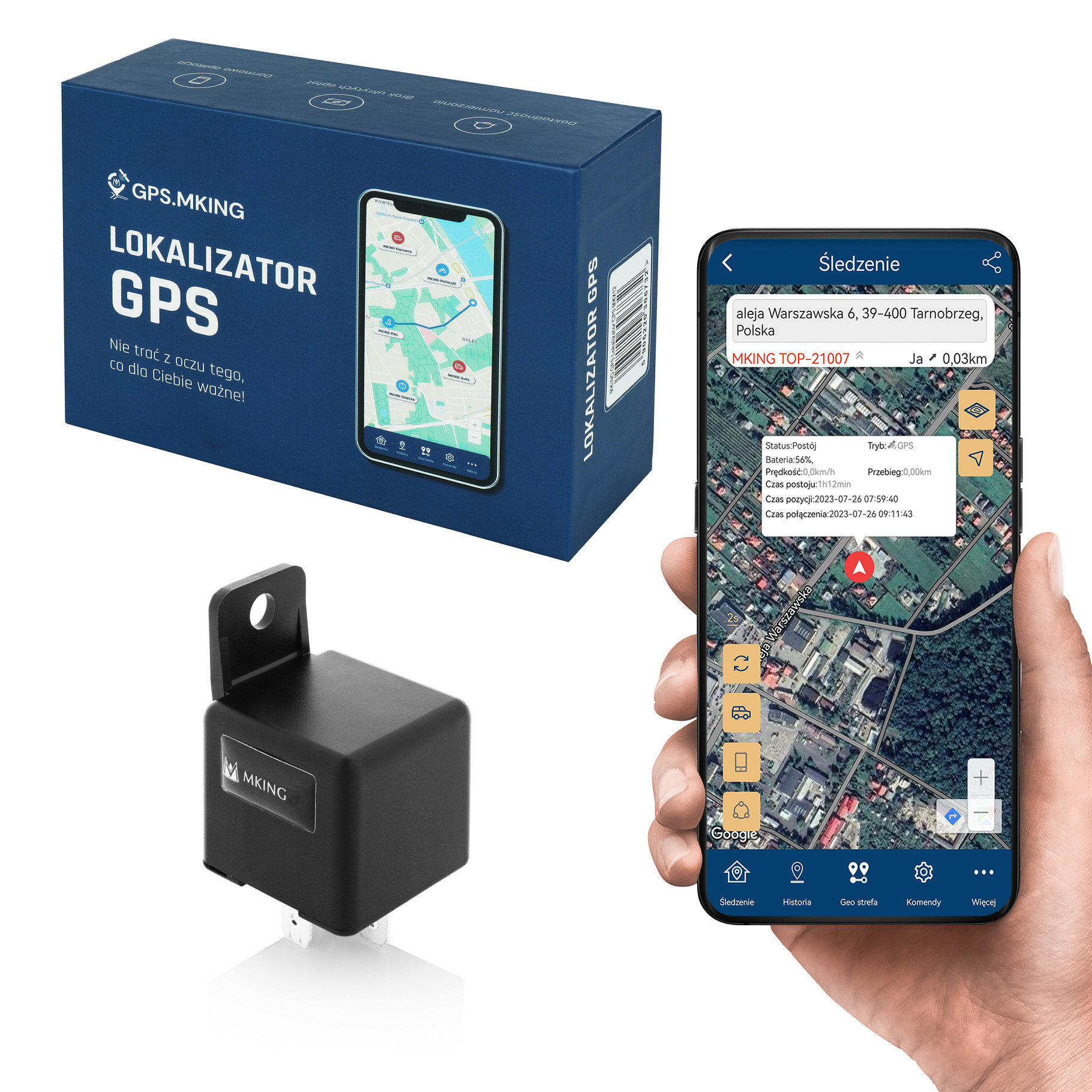 Lokalizator GPS MK67 ODCIĘCIE PALIWA POJAZDU MK67