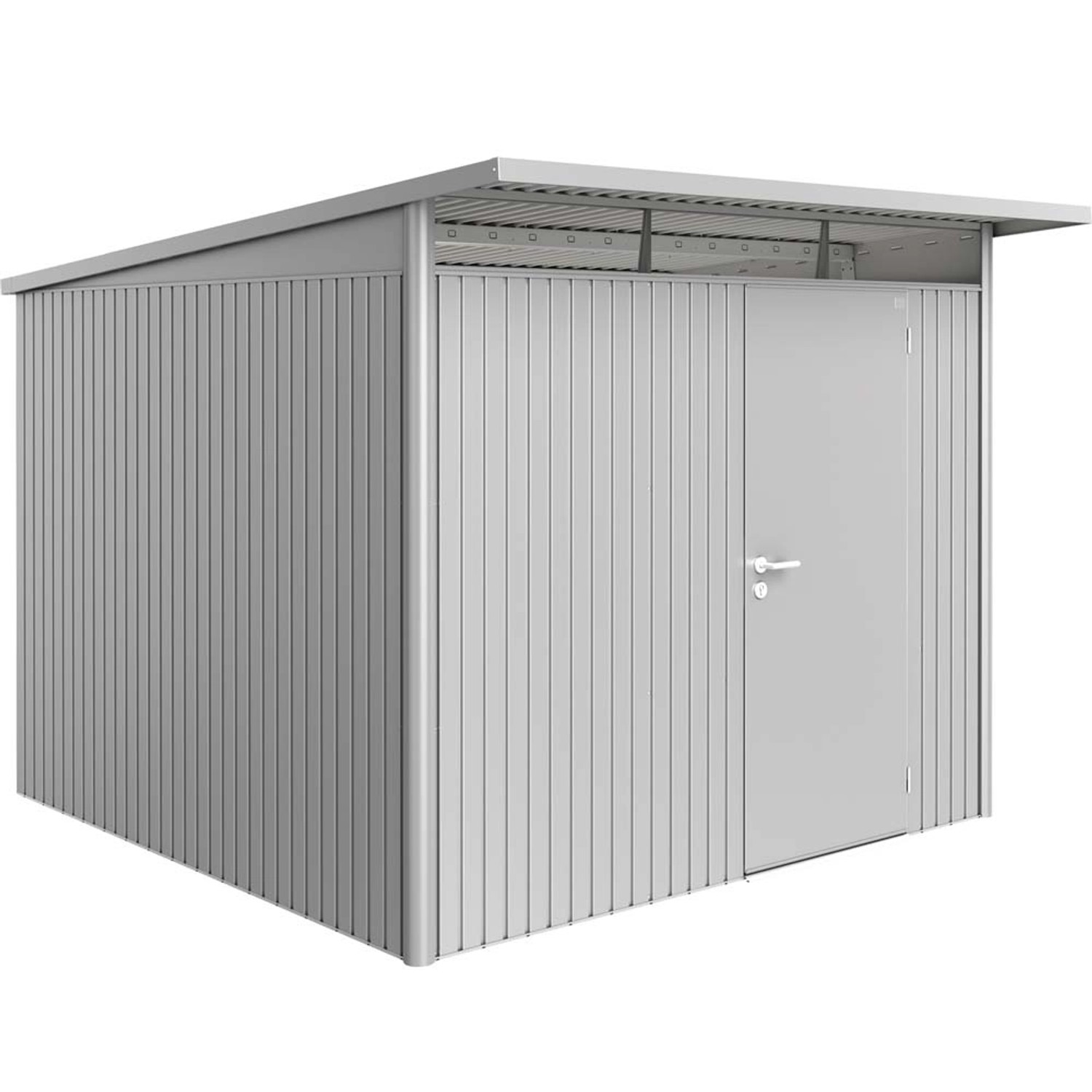 Biohort Domek ogrodowy srebrny drzwi pojedyncze - 260 x 300 cm