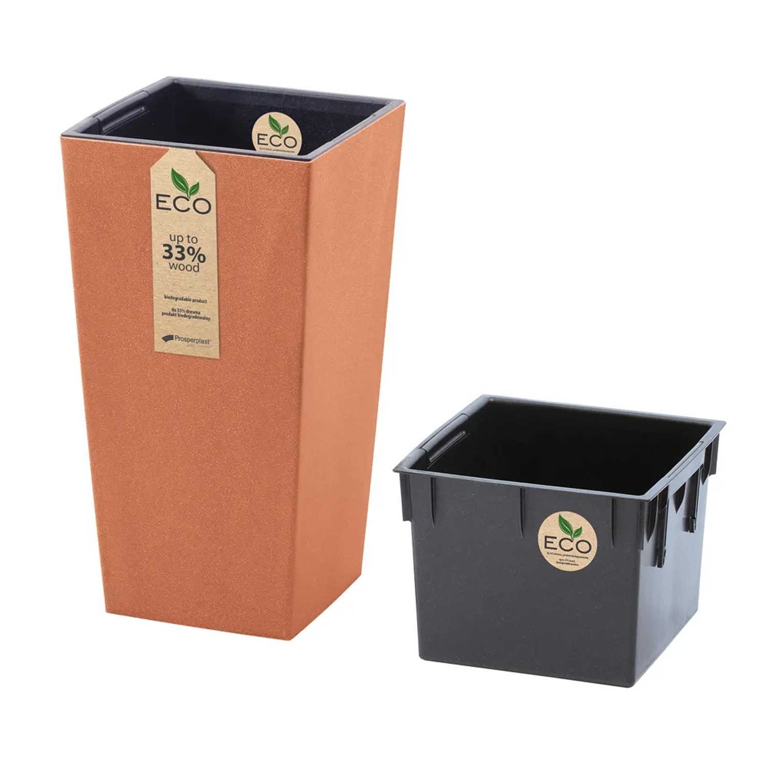 Prosperplast Doniczka Urbi Square Eco terakota 27x50 cm