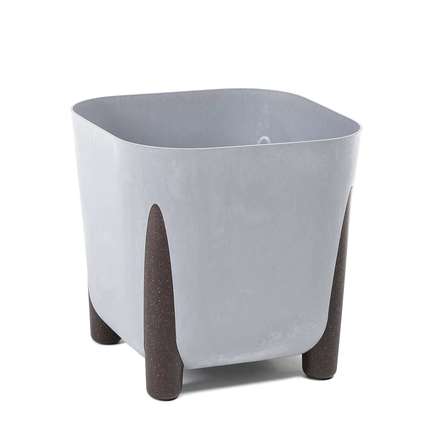 Doniczka Frida szara beton recycled - 36 x 36 cm