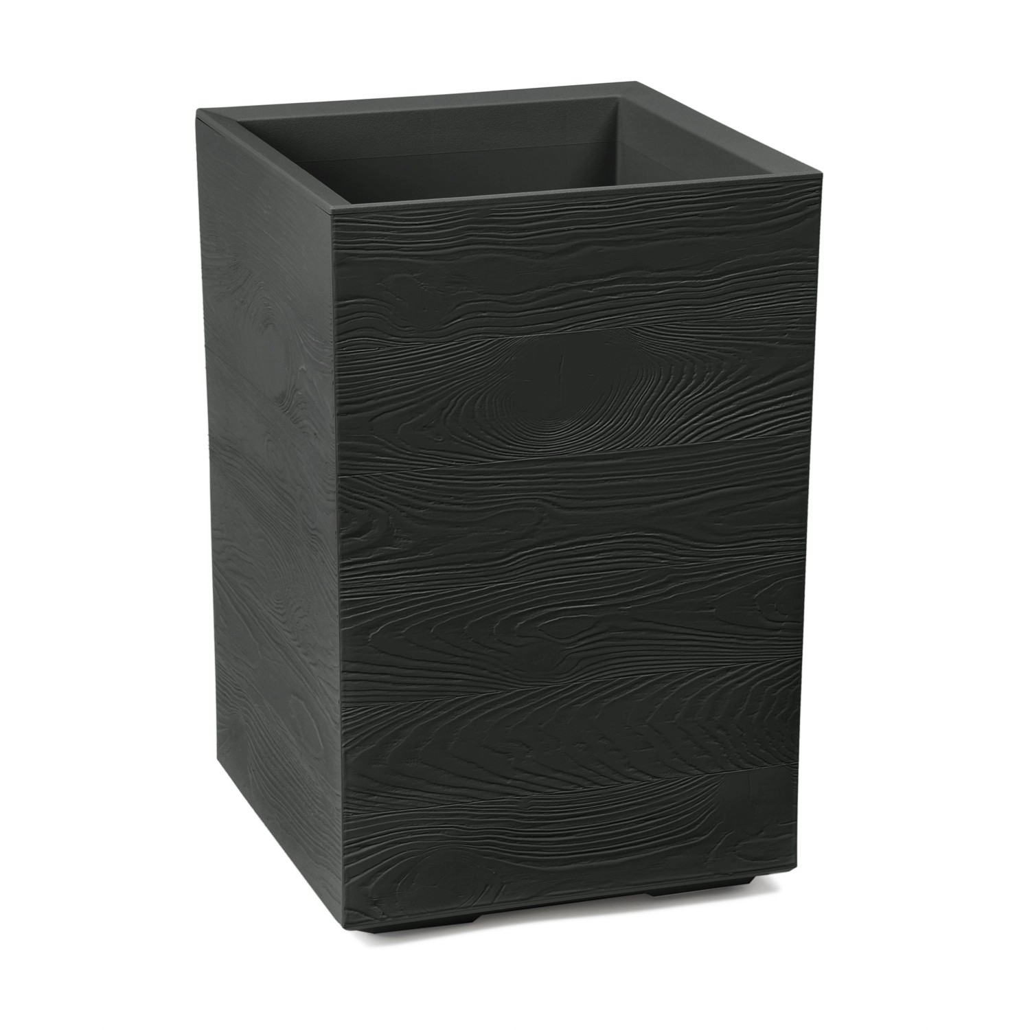 Kwietnik Karo deska czarny recycled wym. 40x40x60 cm