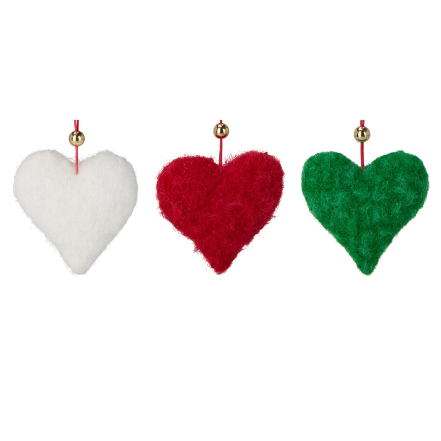 Zawieszka serce, mix - 7,5 cm