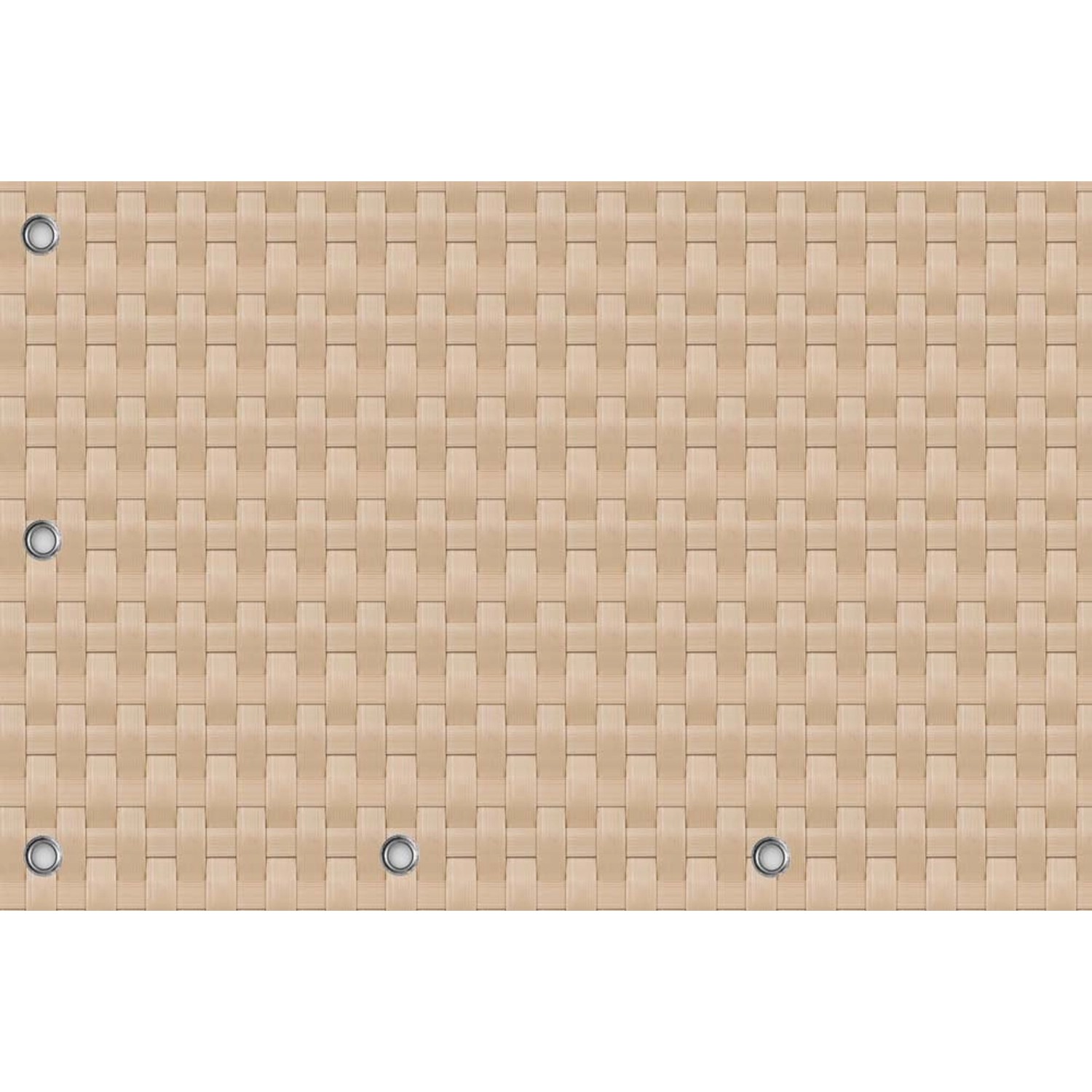 Mata rattanowa na wymiar beżowa - 10 x 90 cm