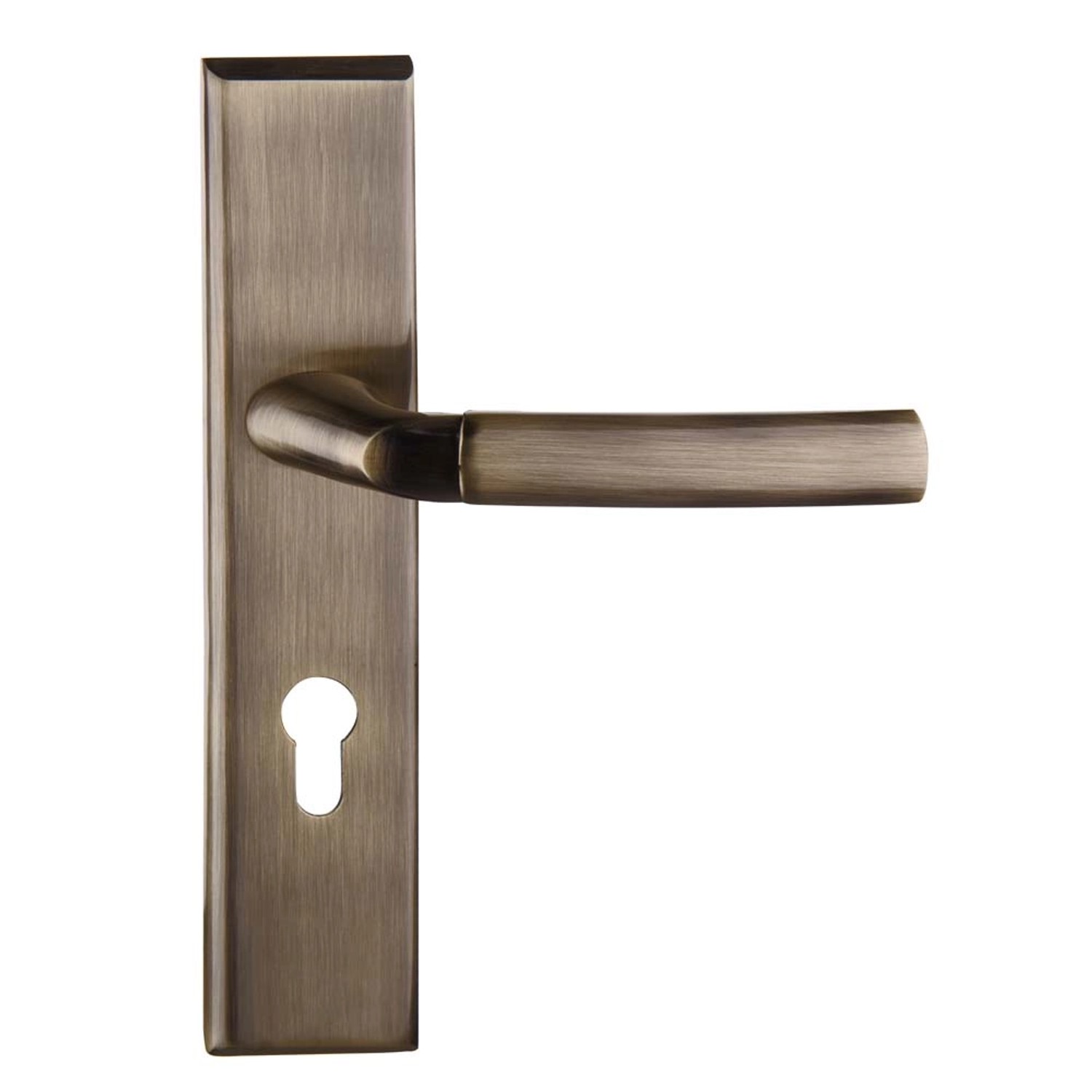 Klamka z szyldem Zeus prawa patyna