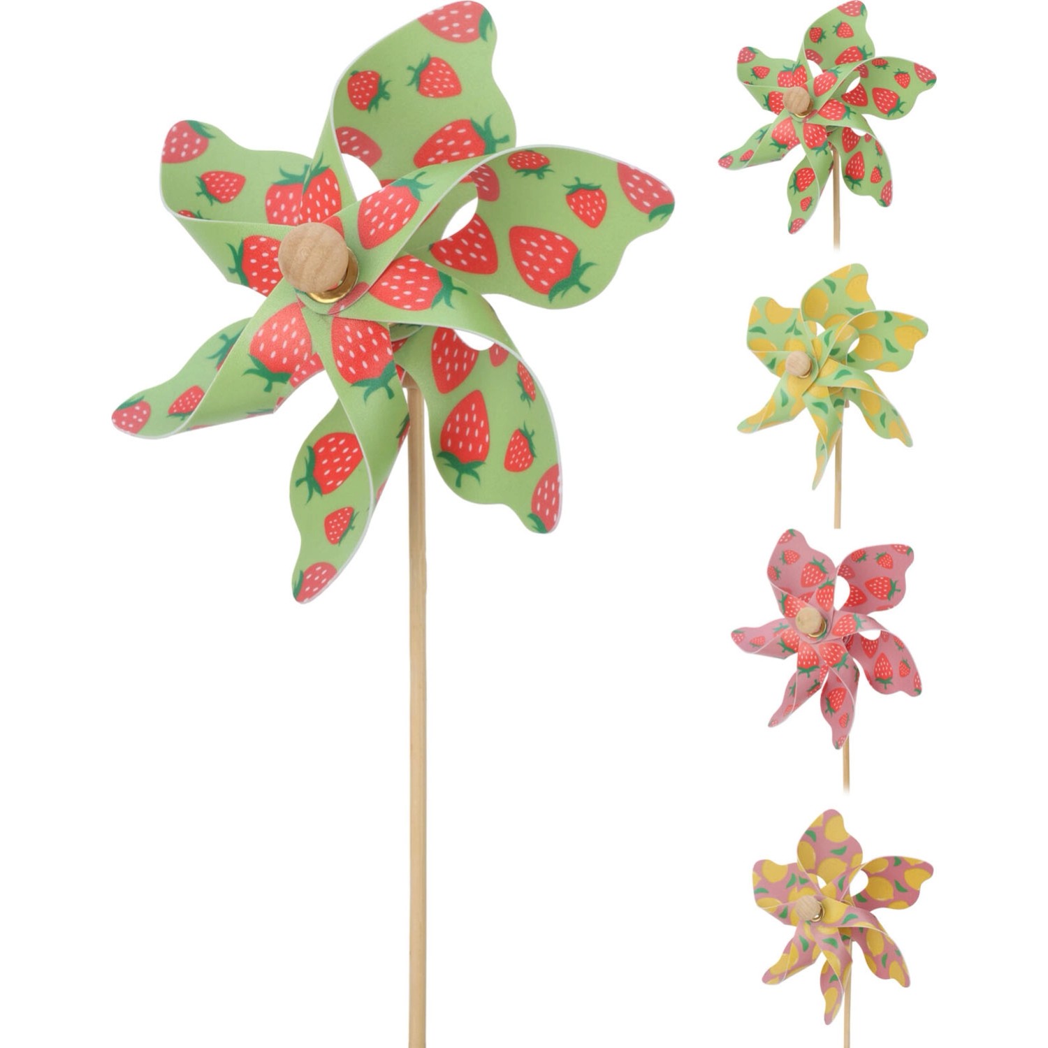 Wiatrak w owoce, mix kolorów- wys. 28 cm