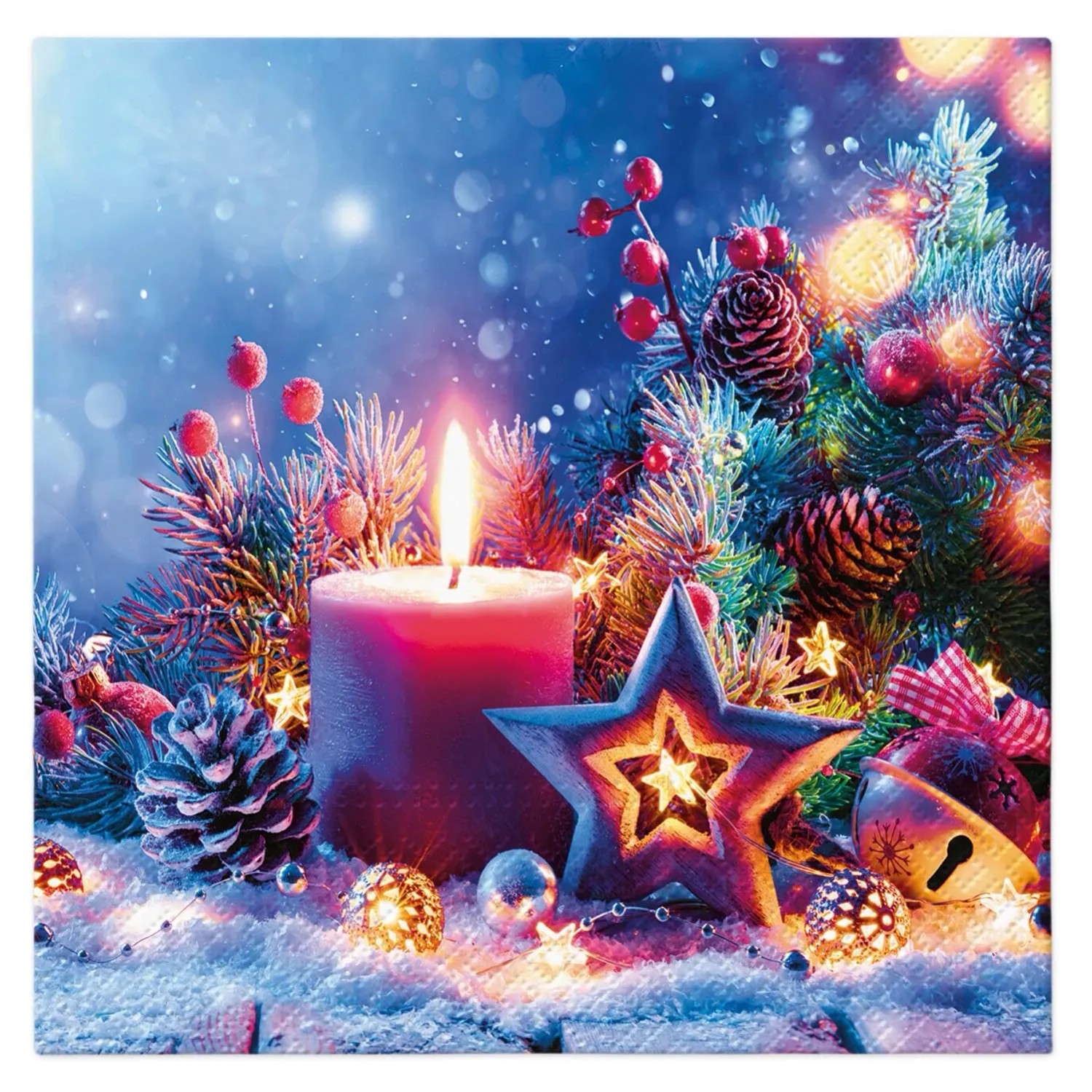 Serwetki świąteczne CANDLE GLOW - 33x33 cm 20 szt.