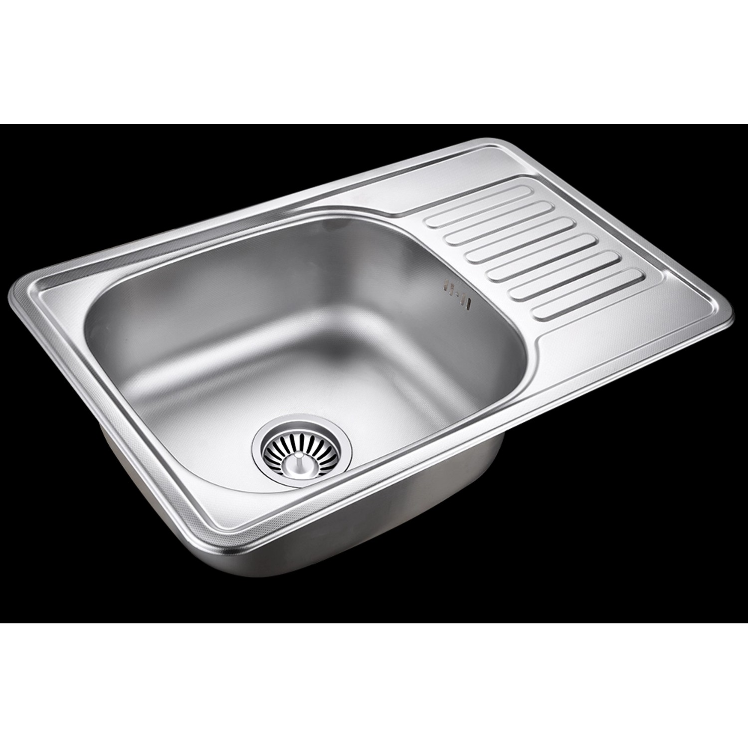 Zlewozmywak Perfekt 1-kom. z ociekaczem satyna 66x42 cm