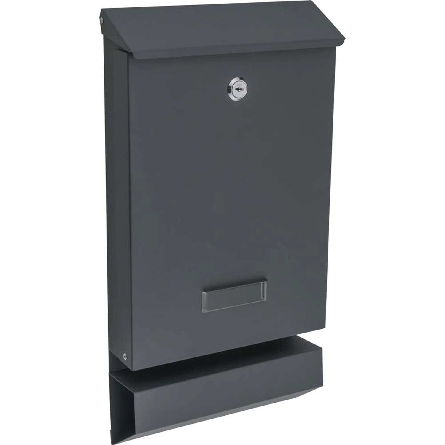 Skrzynka na listy FLAVIO grafit z tubą 22,8 x 43,5 cm