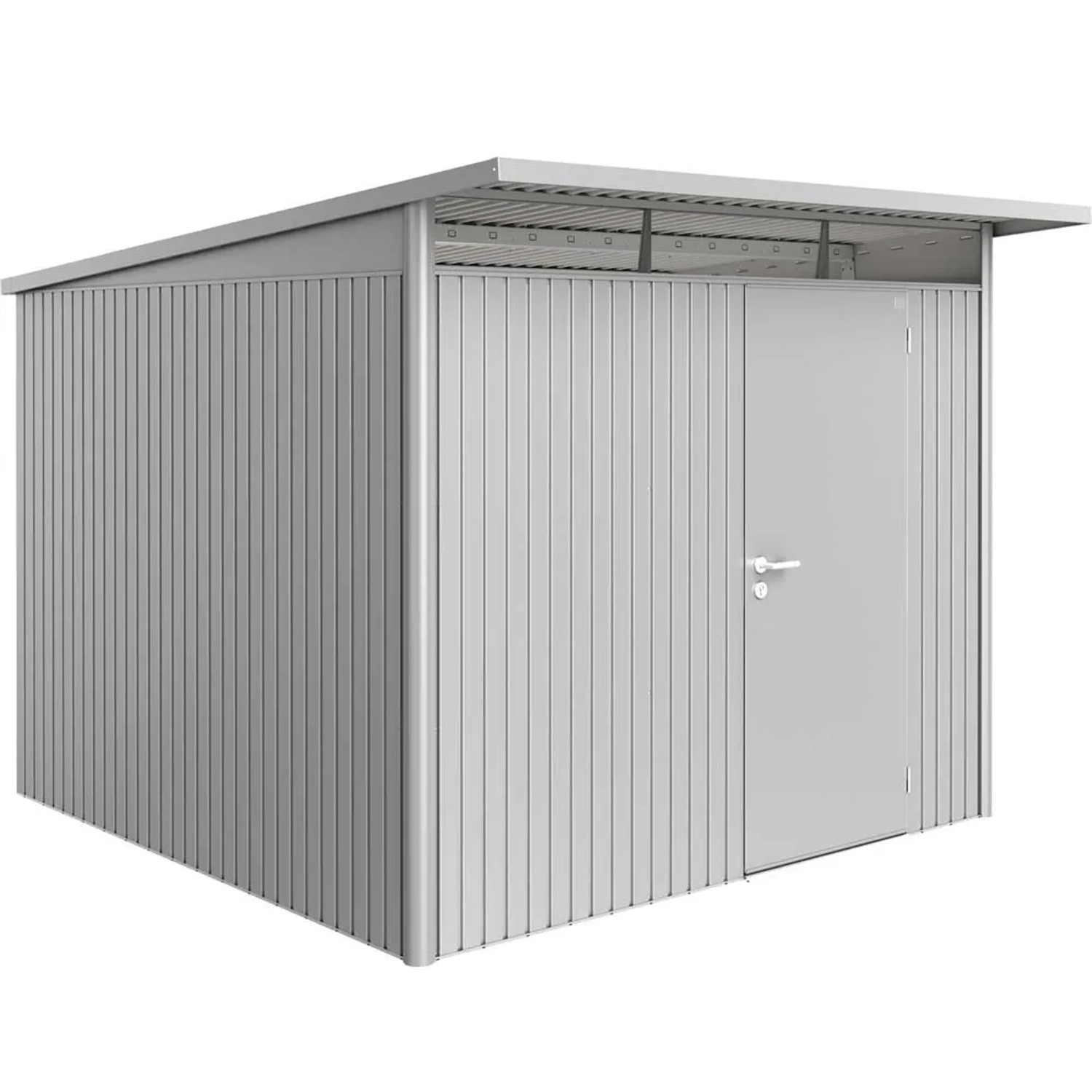 Biohort Domek ogrodowy srebrny drzwi pojedyncze - 260 x 380 cm