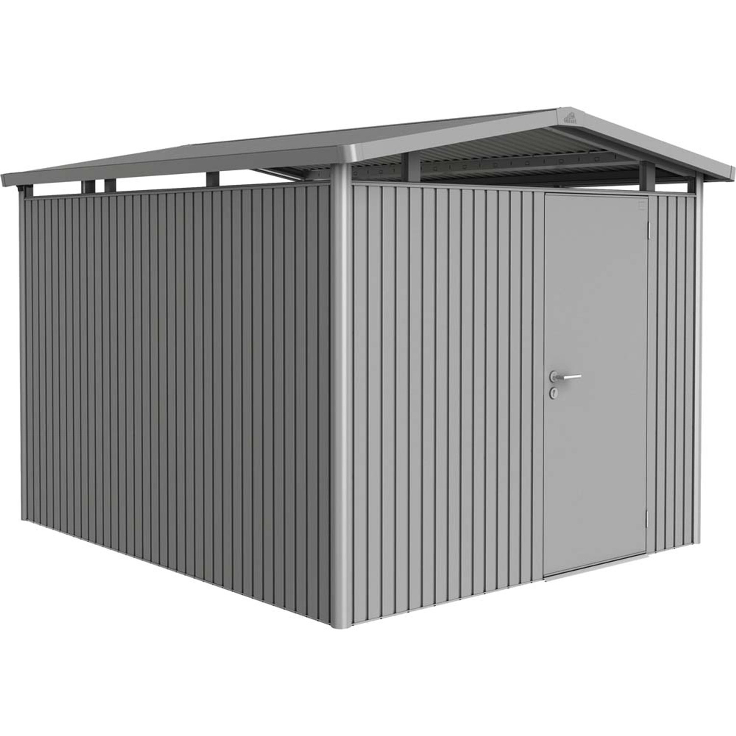 Biohort Domek ogrodowy szary kwarc drzwi pojedyncze - 273 x 318 cm