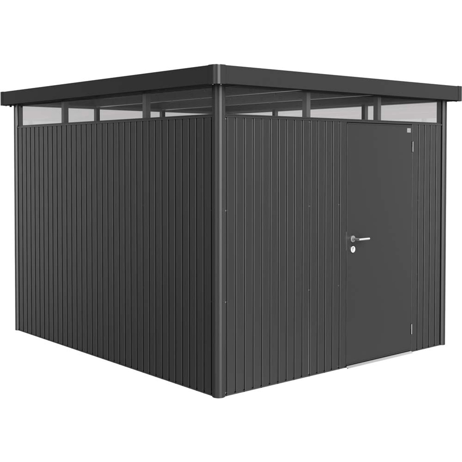Biohort Domek ogrodowy ciemnoszary drzwi pojedyncze - 275 x 315 cm