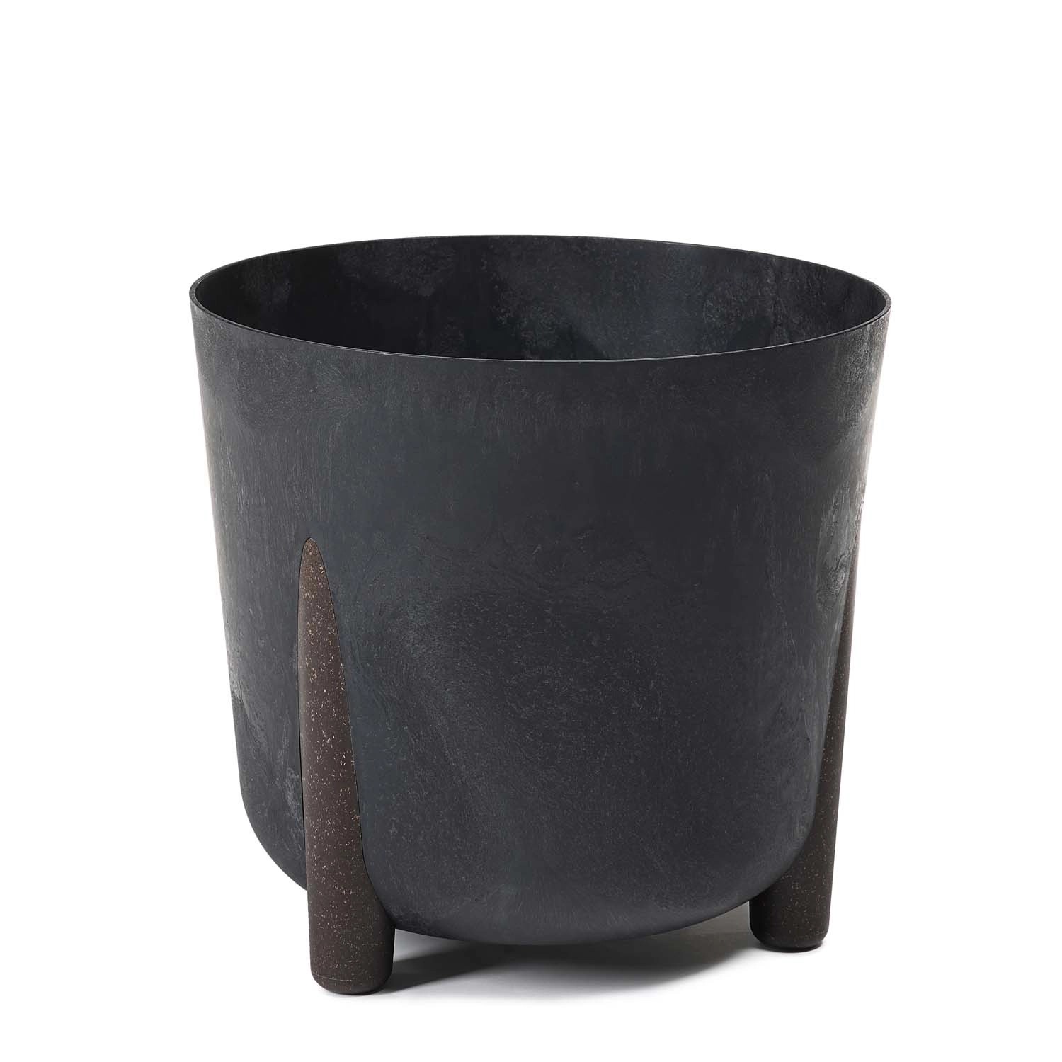 Doniczka Frida czarna beton recycled - 18 cm