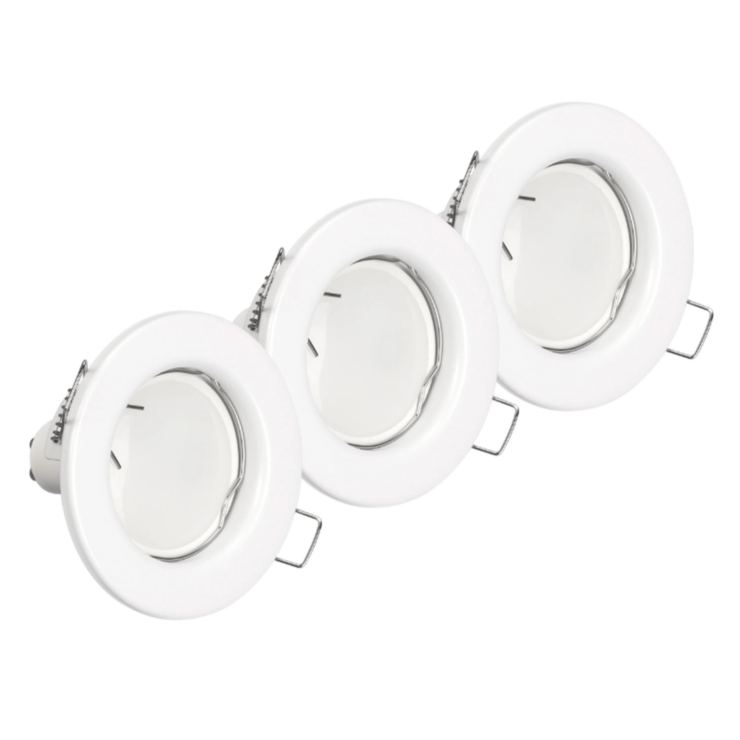 DPM Oprawy sufitowe okrągłe GU10 3,5W 3000K 250lm białe 3-pak.