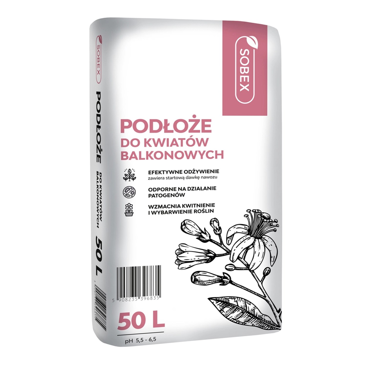 Sobex Podłoże do kwiatów i roślin balkonowych - 50 l