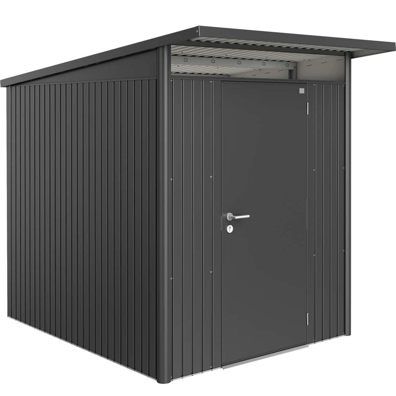 Biohort Domek ogrodowy ciemnoszary drzwi pojedyncze - 180 x 260 cm