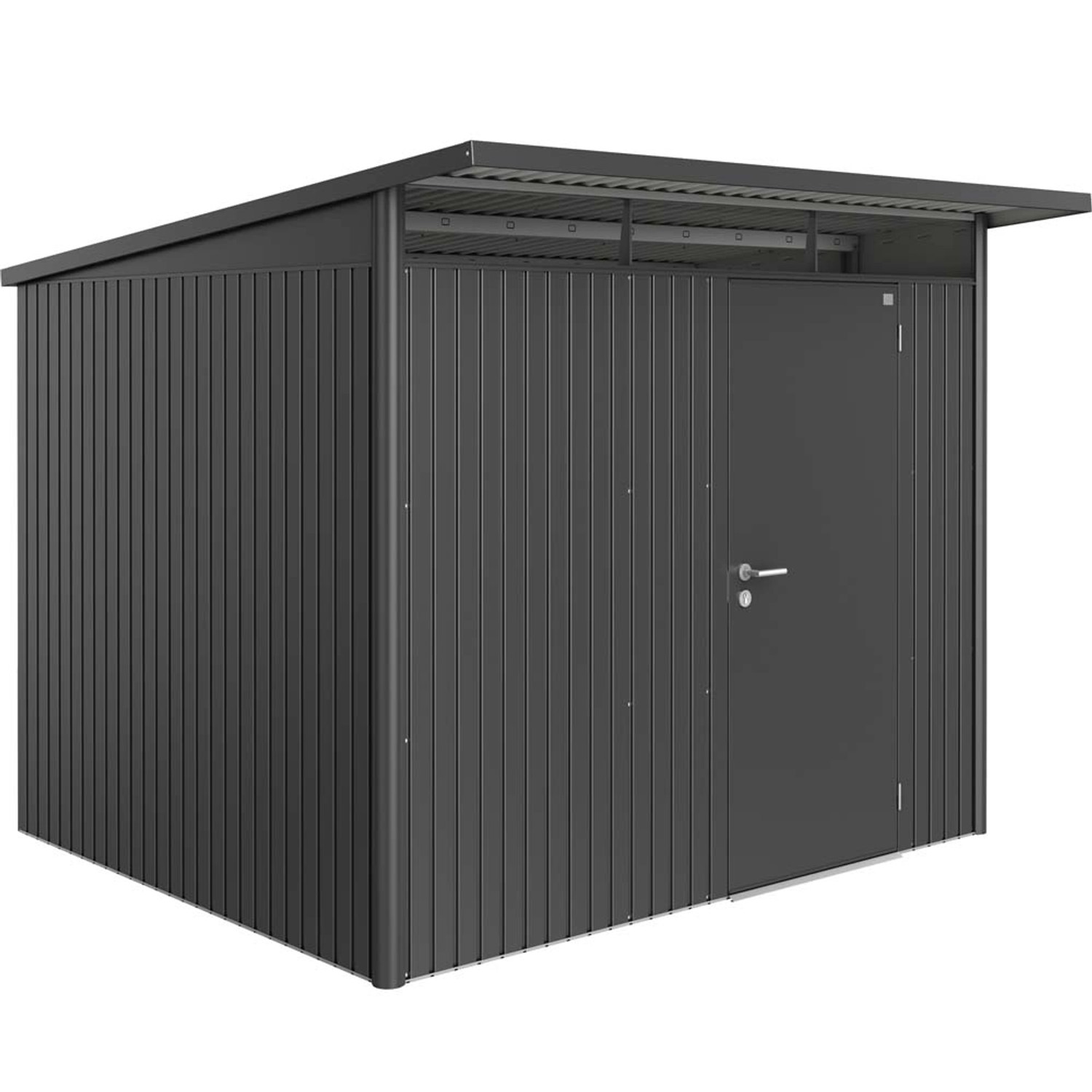 Biohort Domek ogrodowy ciemnoszary drzwi pojedyncze - 260 x 260 cm