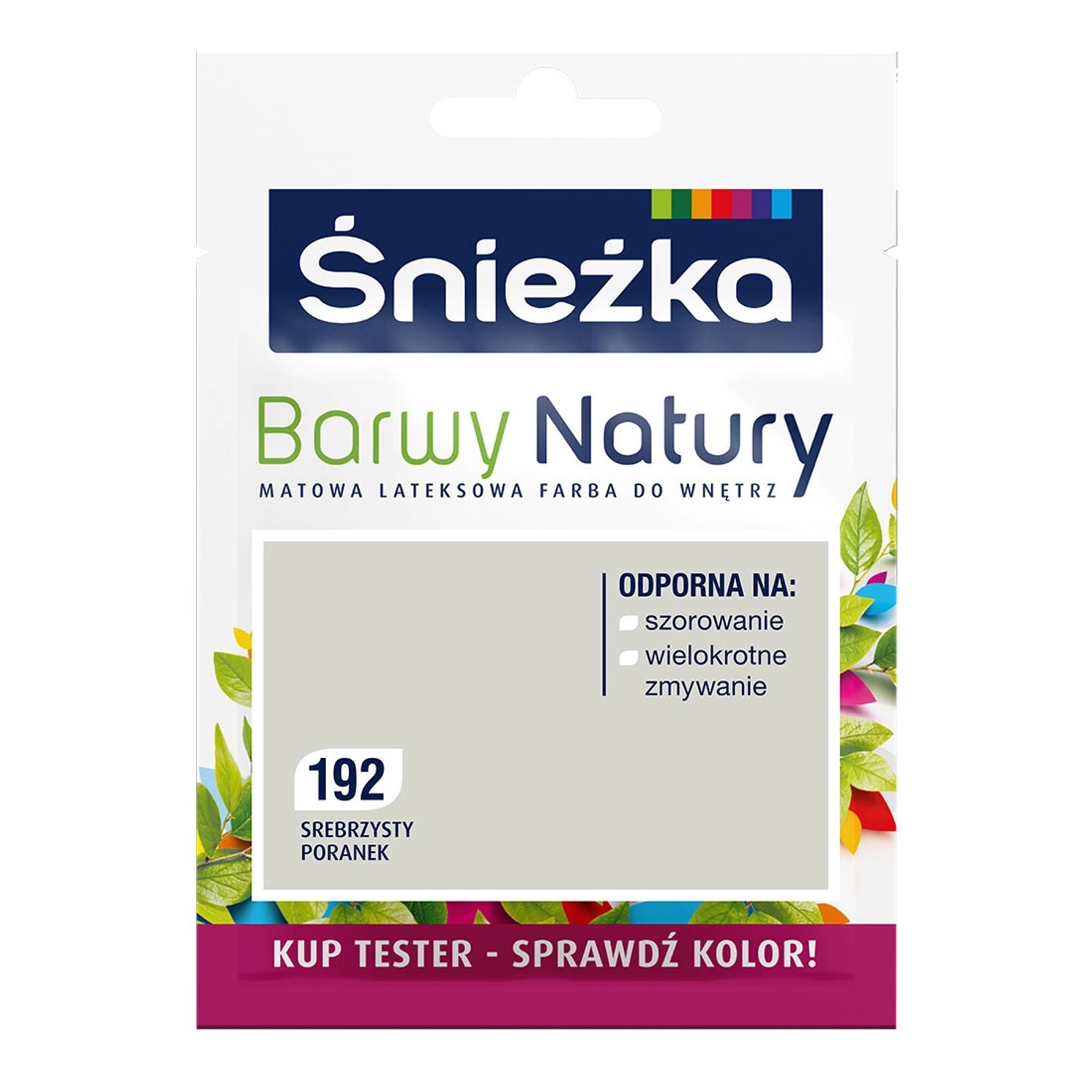Tester farby Śnieżka Barwy Natury srebrzysty poranek 25 ml