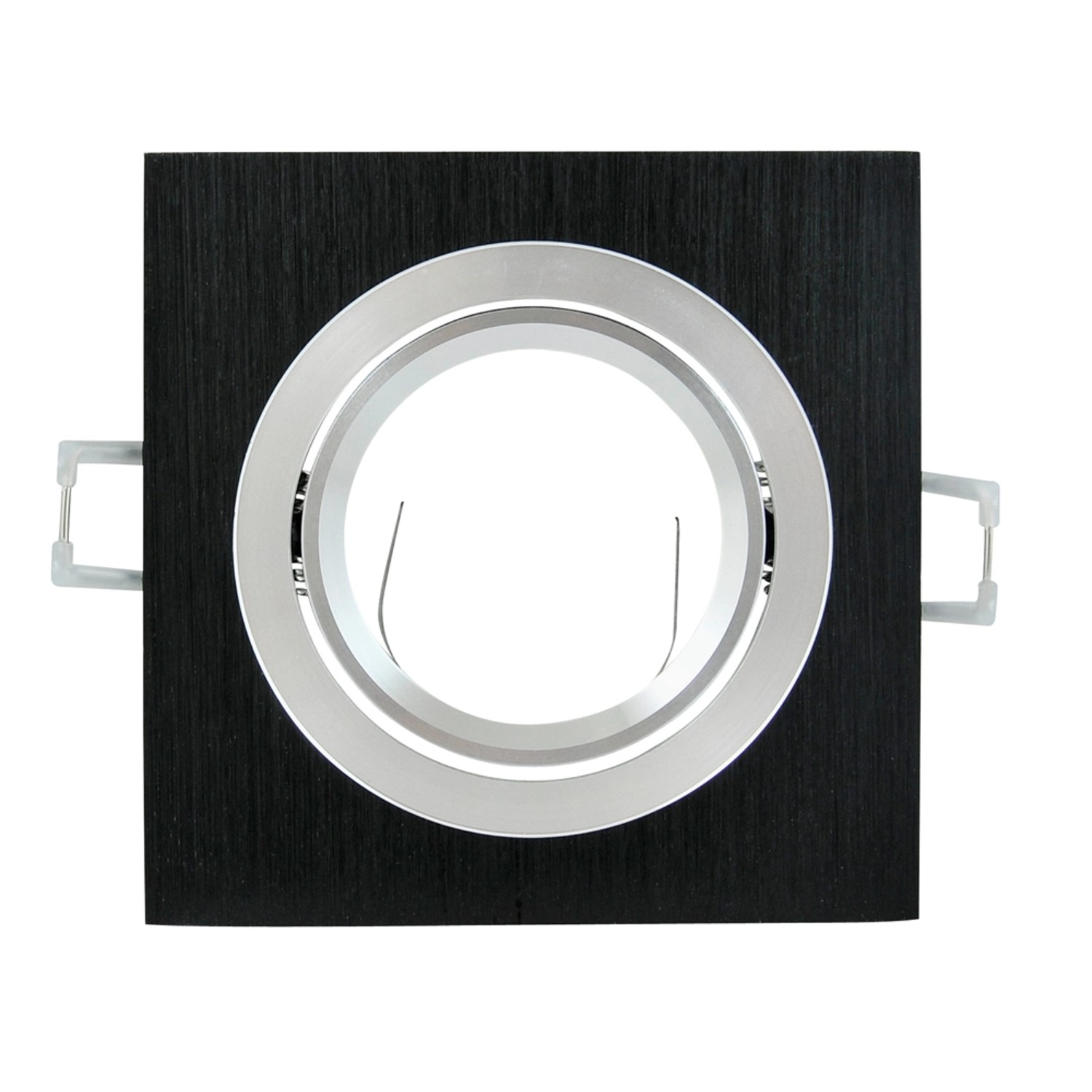 Polux Oczko ruchome SOUTH OPAL aluminium kwadratowe czarne szczotkowane GU10