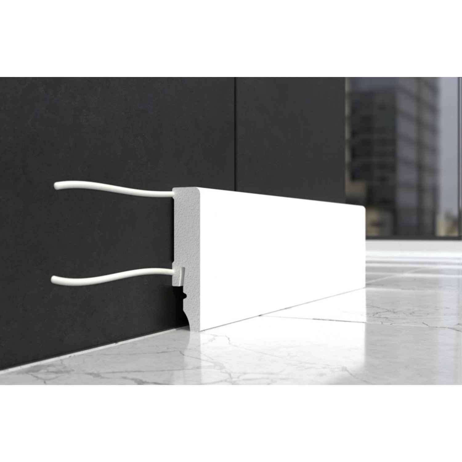 Cezar Listwa przypodłogowa XPS Intense 60 mm Biały