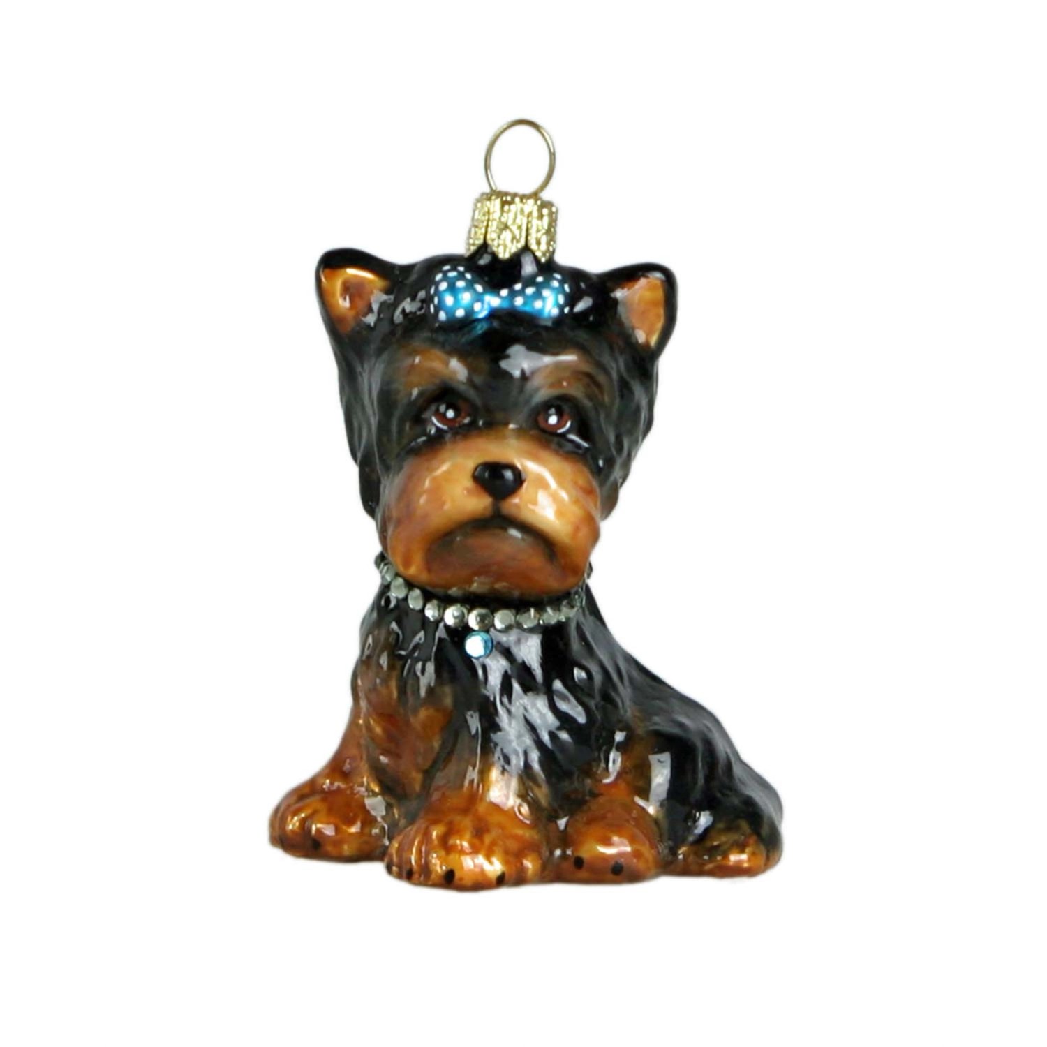 Bombka formowana Pies szczeniak York - 9x6x5 cm