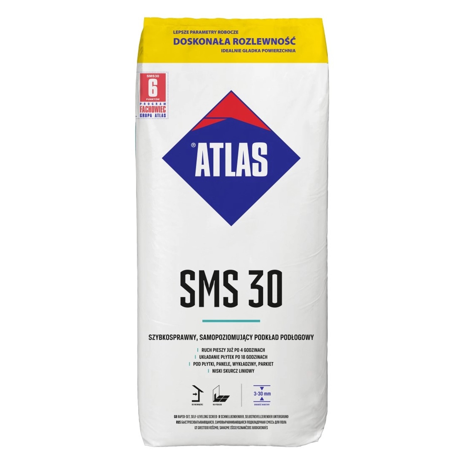 Atlas Podkład samopoziomujący podłogowy SMS 30, 25 kg