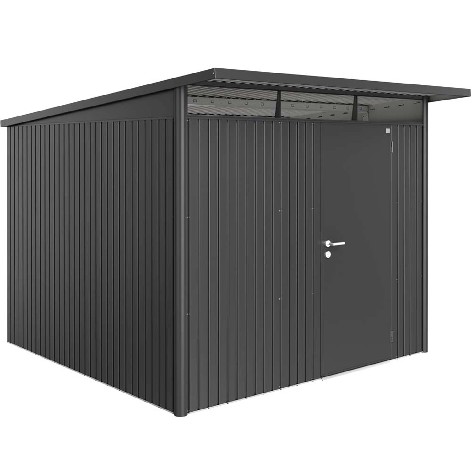 Biohort Domek ogrodowy ciemnoszary drzwi pojedyncze - 260 x 380 cm