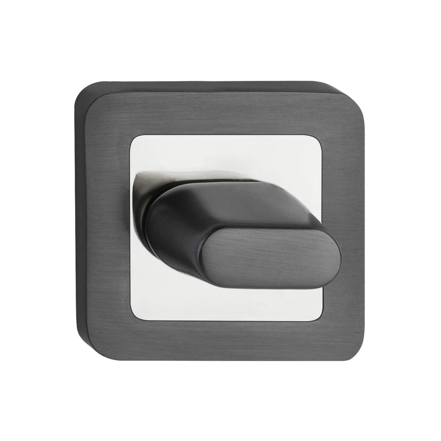 Metal-Bud Rozeta zaokrąglona WC grafit i chrom