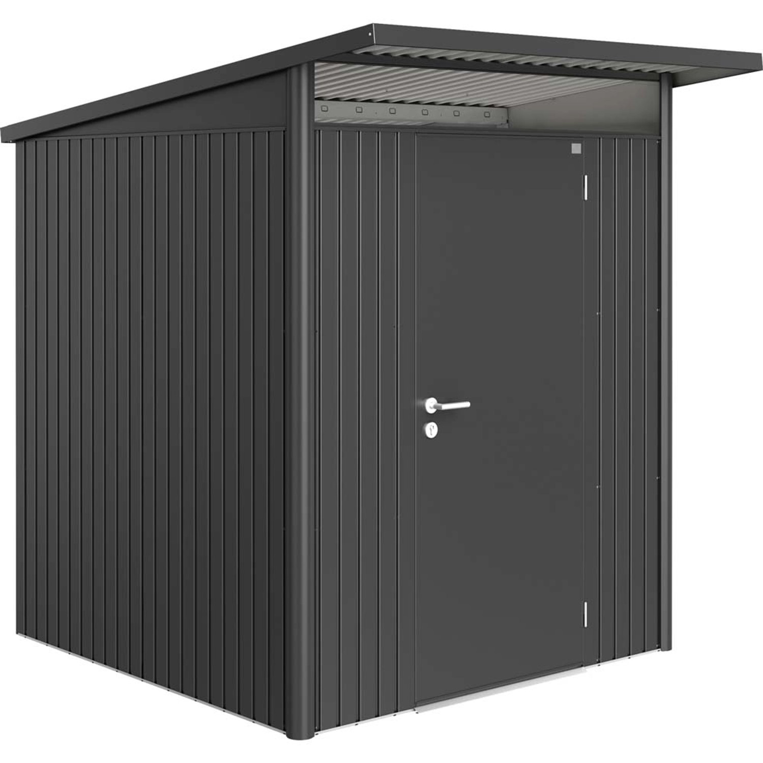 Biohort Domek ogrodowy ciemnoszary drzwi pojedyncze - 180 x 220 cm