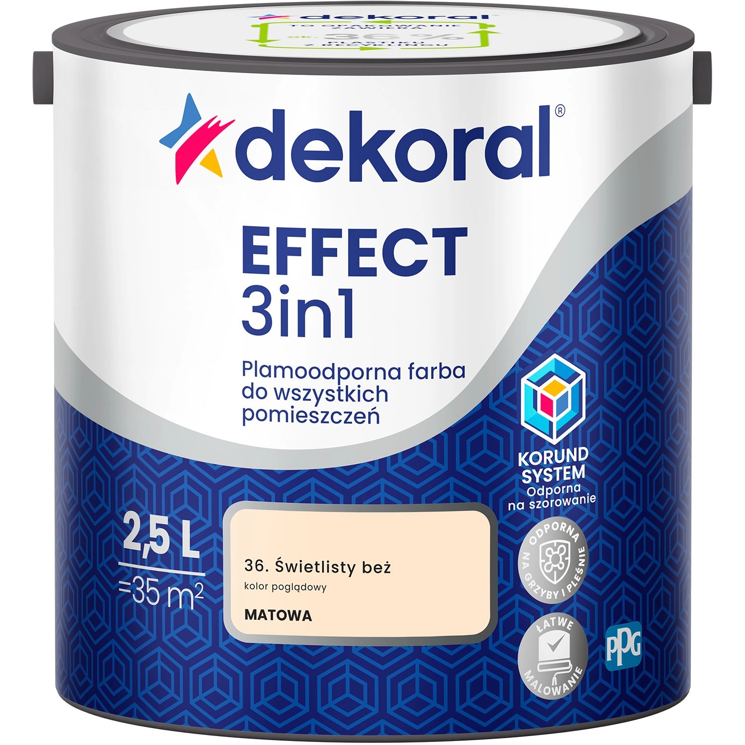 Farba Dekoral Effect 3w1 świetlisty beż 2,5l
