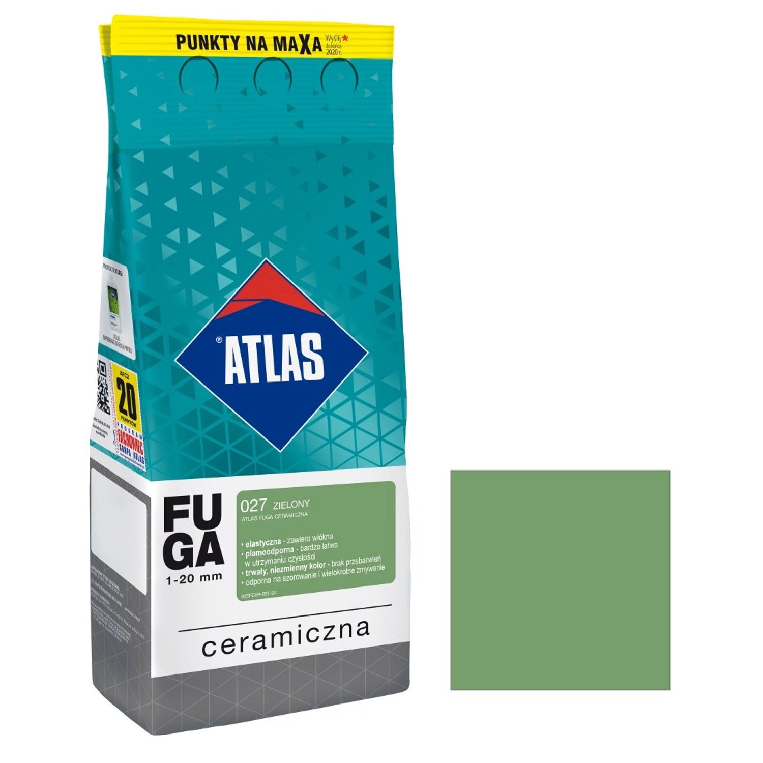 Atlas Fuga ceramiczna 027 zielony 2 kg
