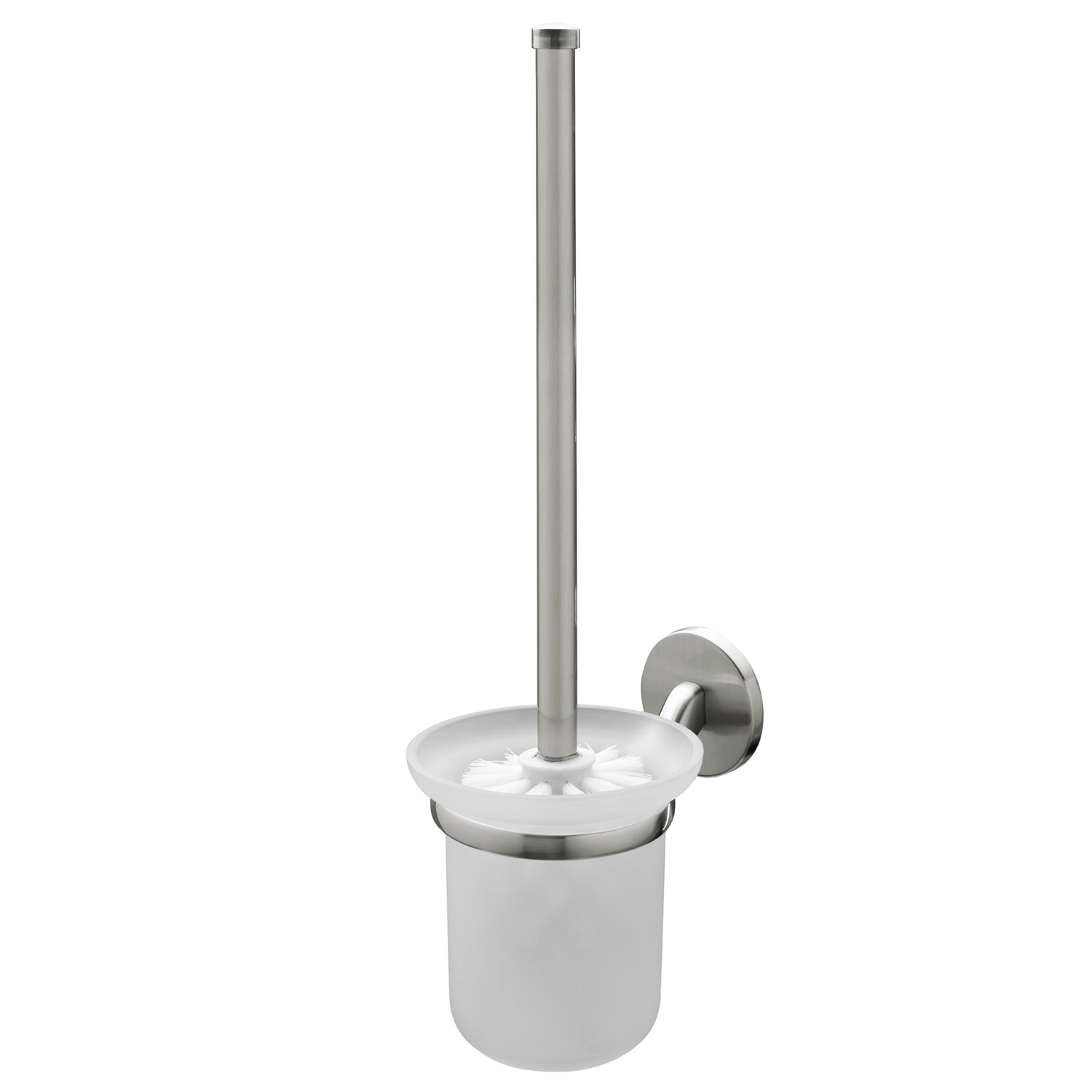 Bisk Szczotka WC Virginia satyna / nikiel