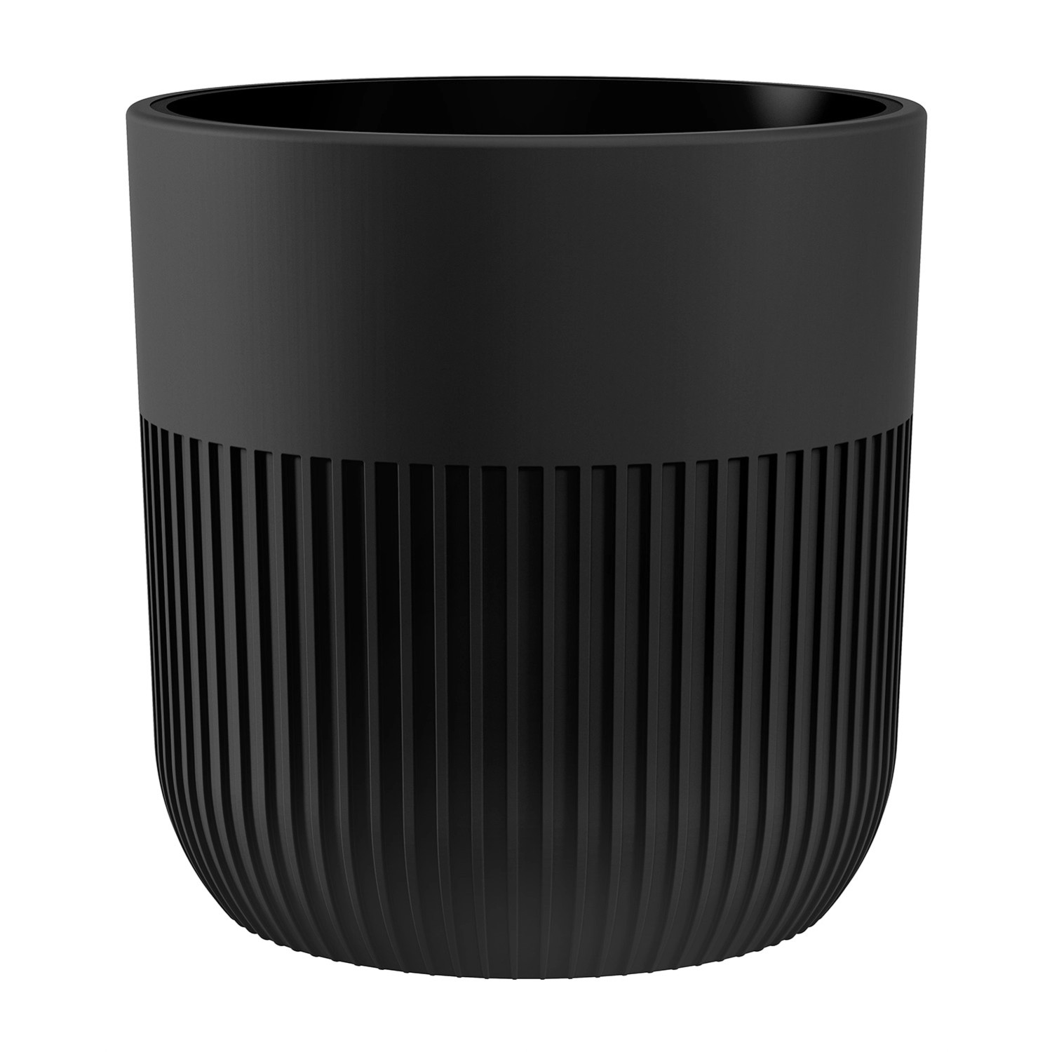 Doniczka z wkładem Luca recycled czarna 30 cm