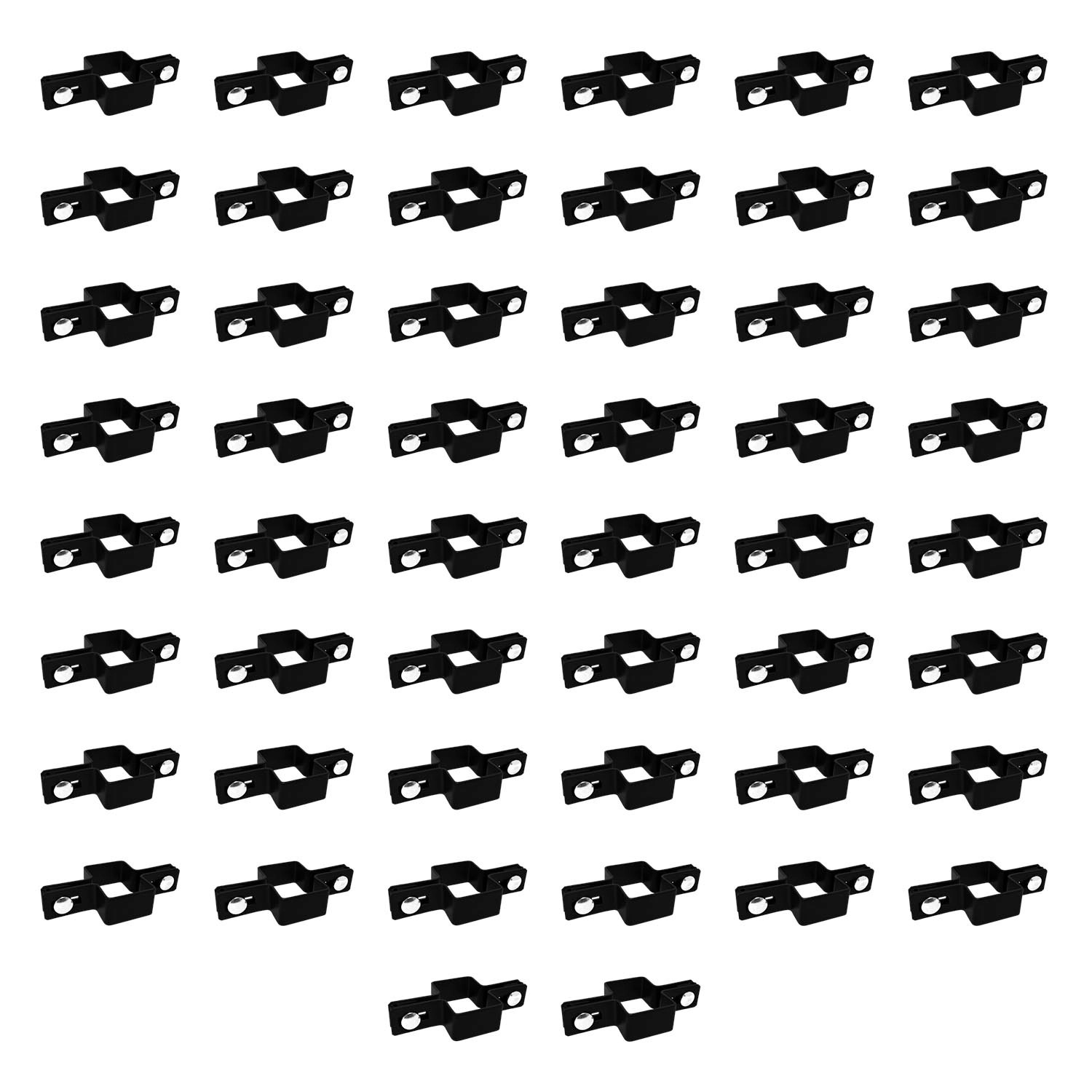 Obejma pośrednia czarna matowa 4 x 6 cm - 50 szt.