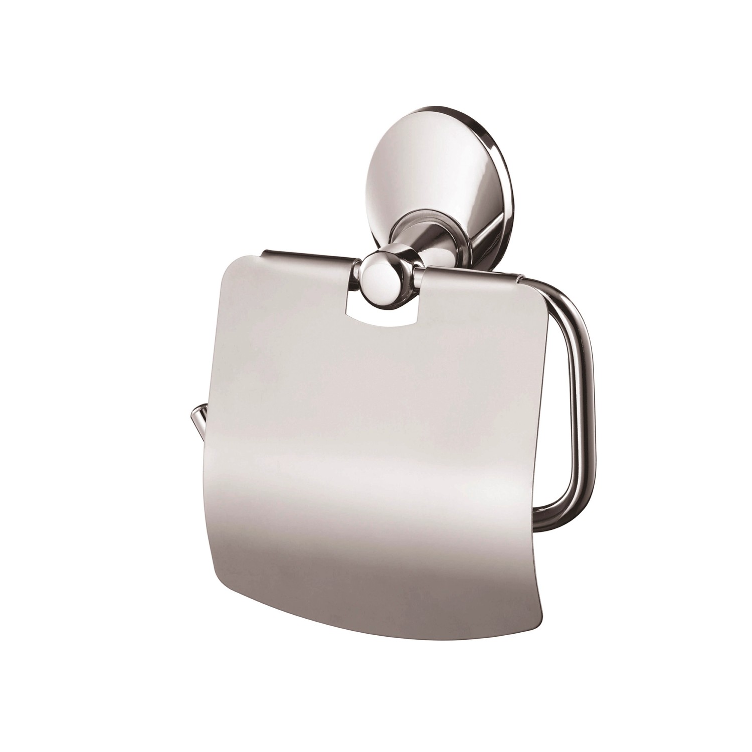 Bisk Uchwyt WC z klapką Emotion chrom / satyna