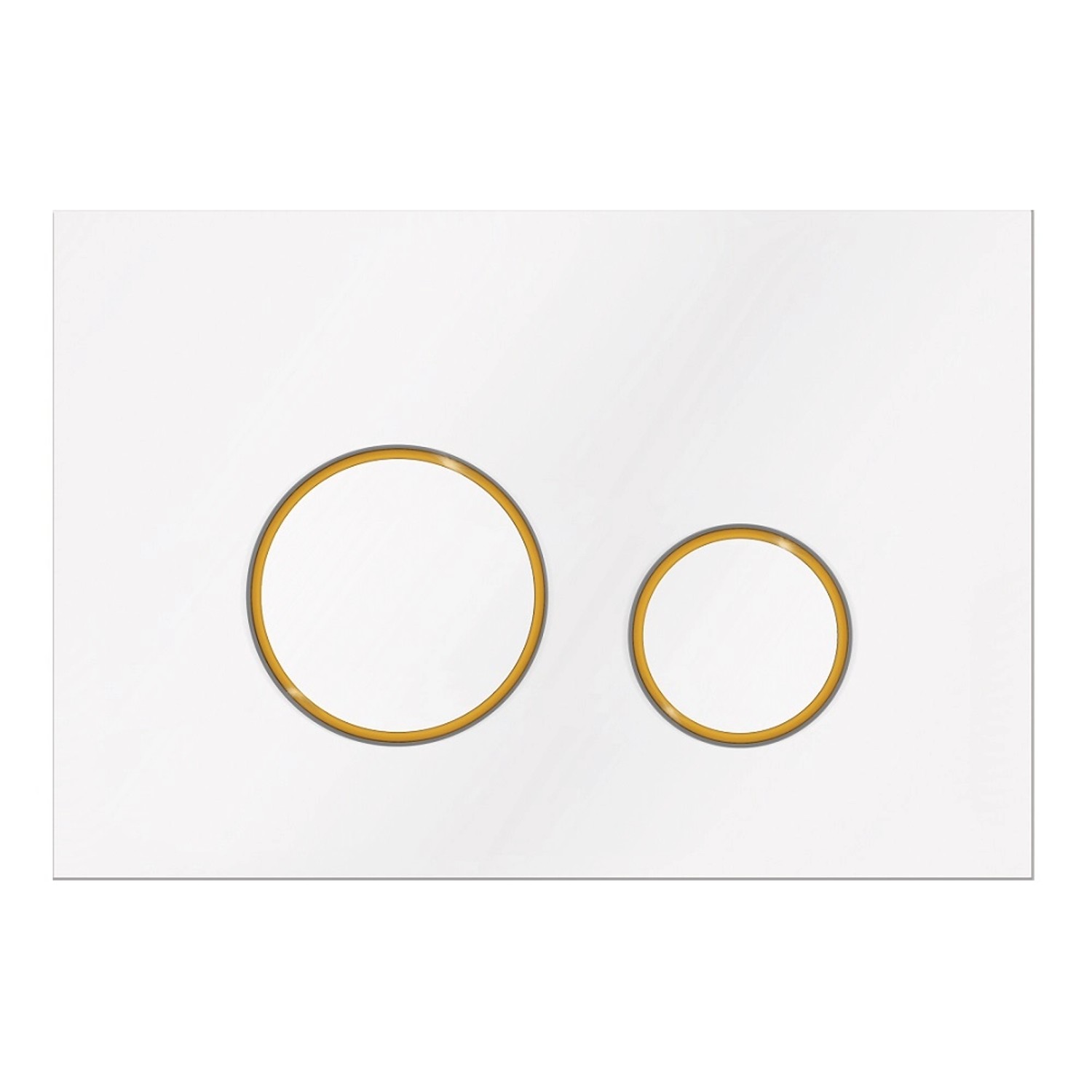 Ravak Przycisk do stelaża Circle WC dwudzielny biało - złoty