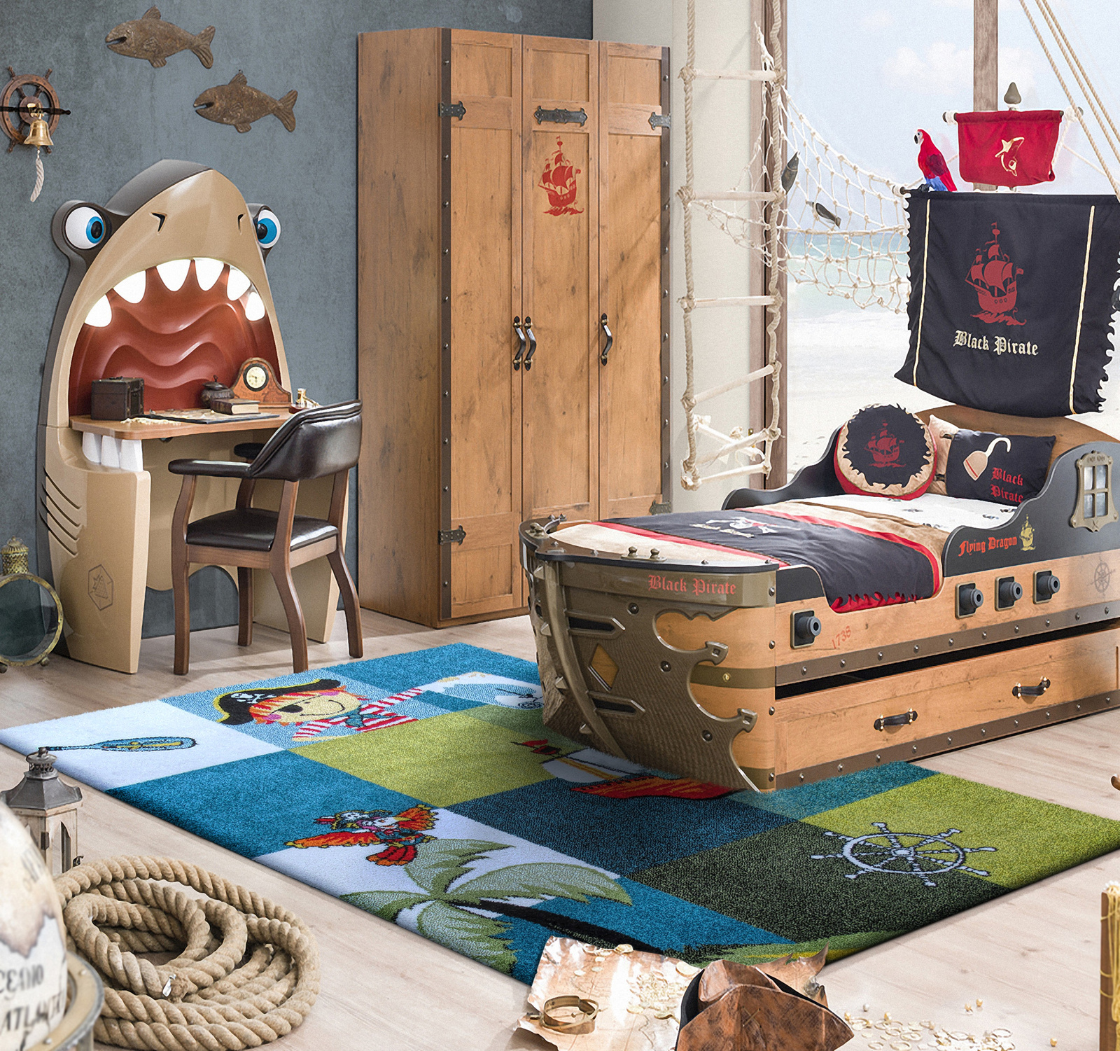 Dywan dla chłopca Diamond 01 - Piraci
