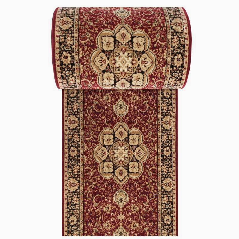 Chodnik Kashmir 03 - czerwony - szerokość od 60 cm do 120 cm