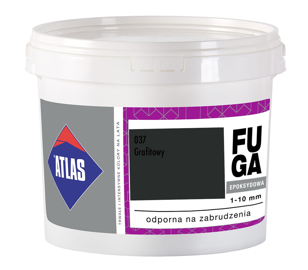 ATLAS FUGA EPOKSYDOWA 1-10MM GRAFITOWA 037 5KG ZAPRAWA DO SPOINOWANIA