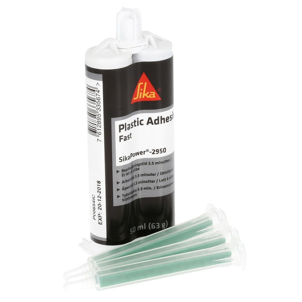 SZYBKI KLEJ DO TWORZYW SZTUCZNYCH SIKAPOWER 2950 CZARNY 6 X 50ml